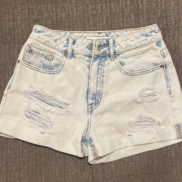Pacsun light wash distressed jean shorts - Picture 1 of 2